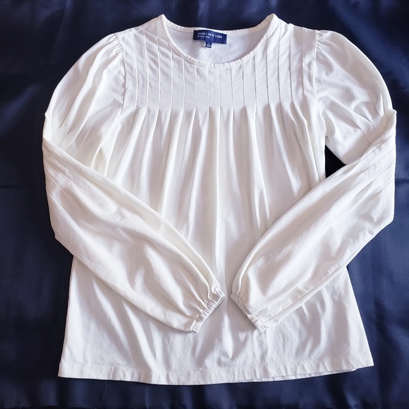 Jones New York Tops - Cotton Pleated Dressy Top